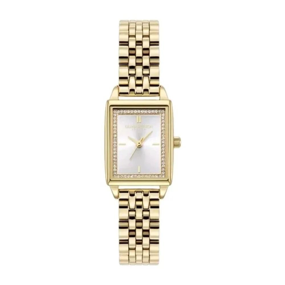 Olivia Burton Townhouse Quartz Gold-Tone Stainless Bracelet Rectangular Watch